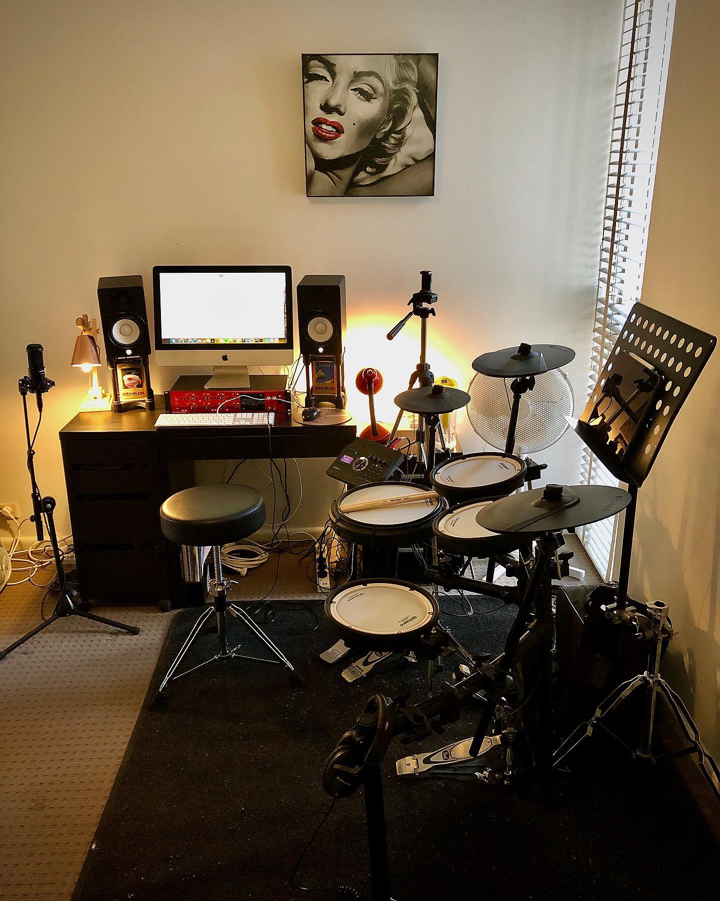 Home teaching rig set up and ready to go! Skype/Zoom lessons still cranking so...