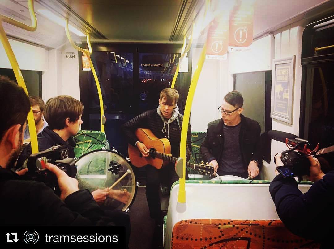 Played a little ditty with Evan Klar on the 96 tram tonight for Tram Sessions