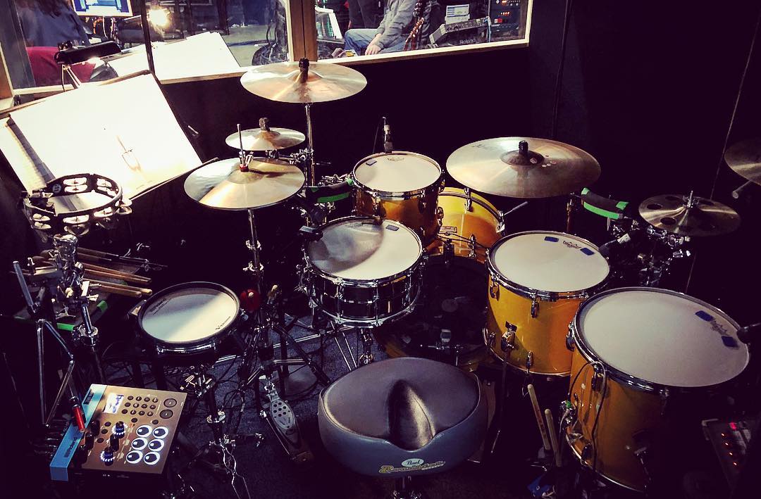 Rig set and ready for Muriel's Wedding The Musical rehearsals in Sydney.🥁💪