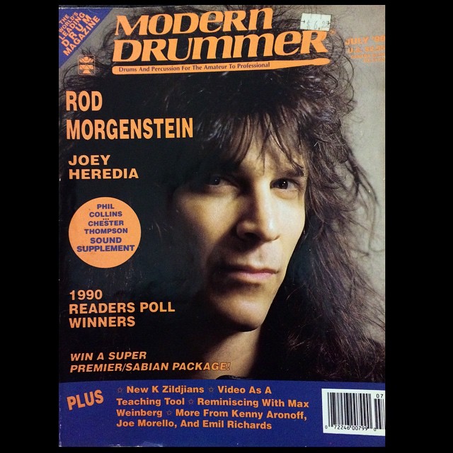Dug up my first ever Modern Drummer Magazine from July 1990. So good! Rod is...