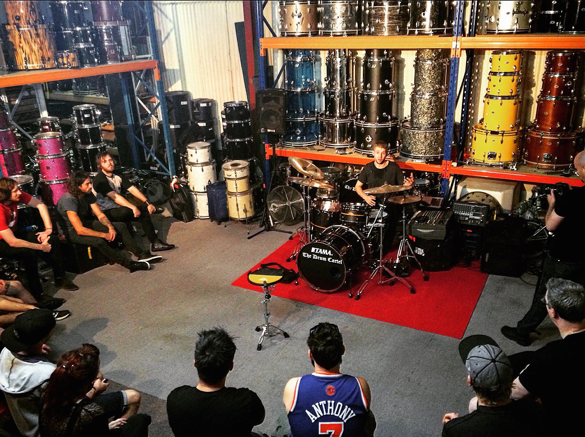 Awesome masterclass by Billy Rymer from The Dillinger Escape Plan at The Drum...