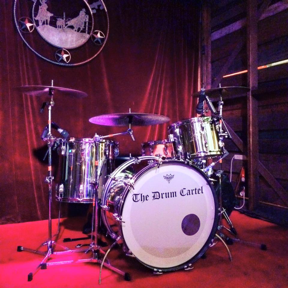 Set up and ready to rock this awesome stainless steel Ludwig kit with Chris...
